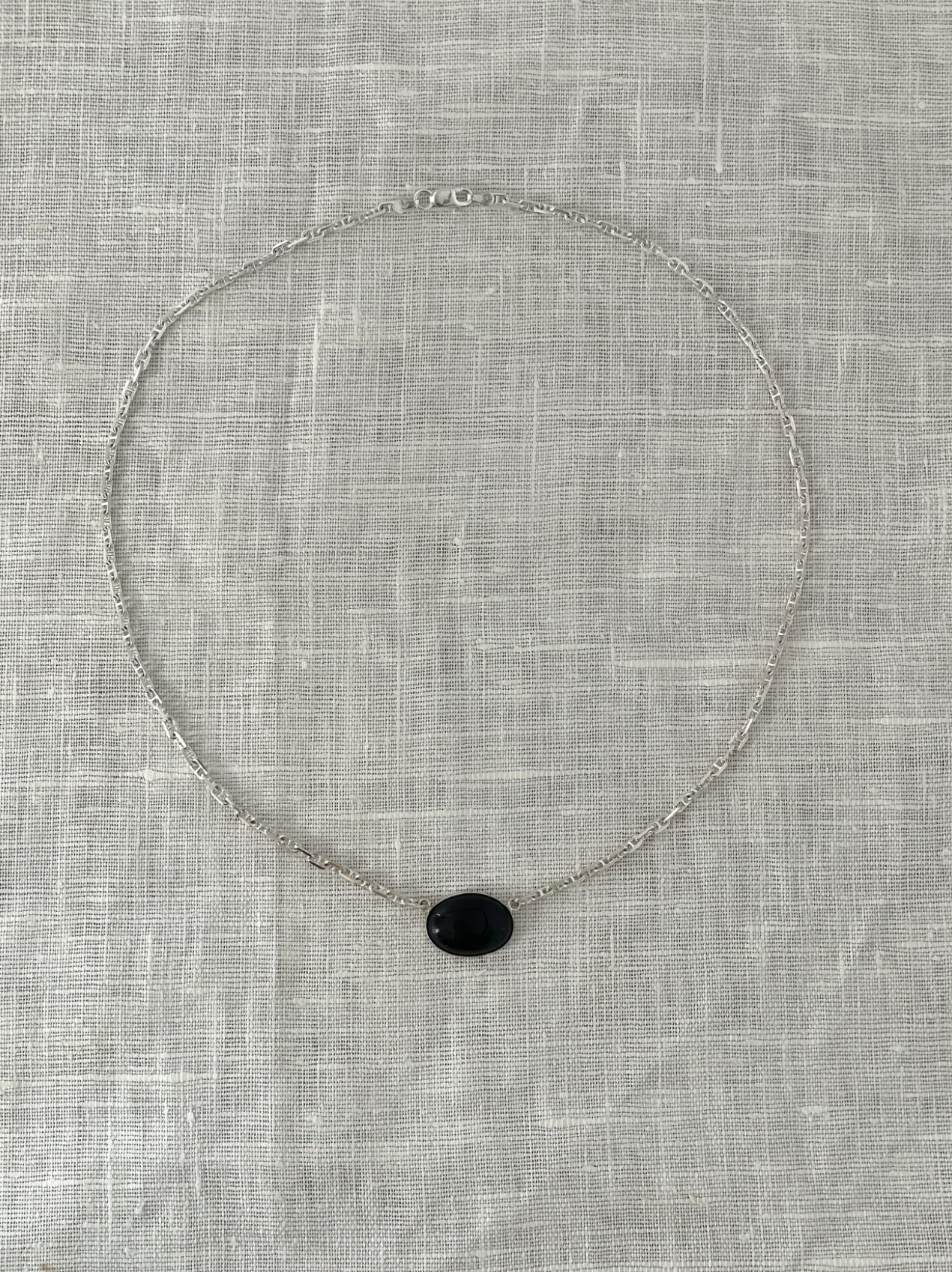 Onyx Silver Necklace