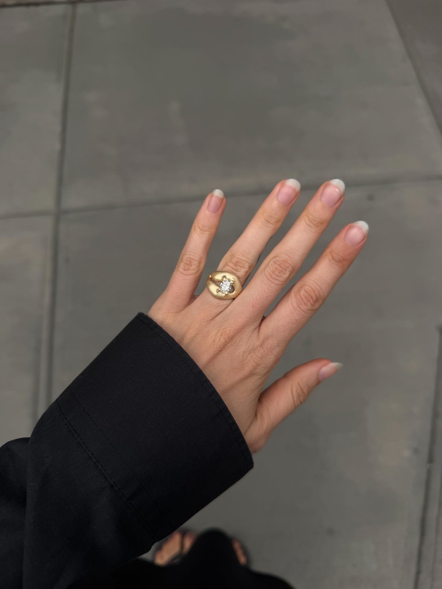 Raw Gold Pillow Ring