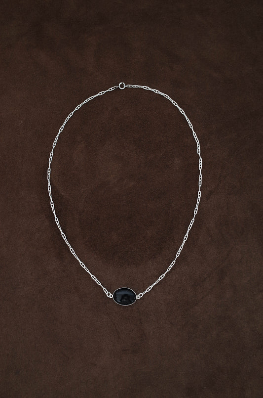 Onyx Silver Necklace